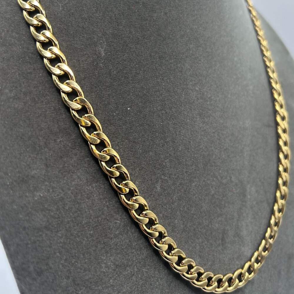 NEW STEELTIME Gold-Plated Stainless Steel 24" Chain Necklace! Unisex